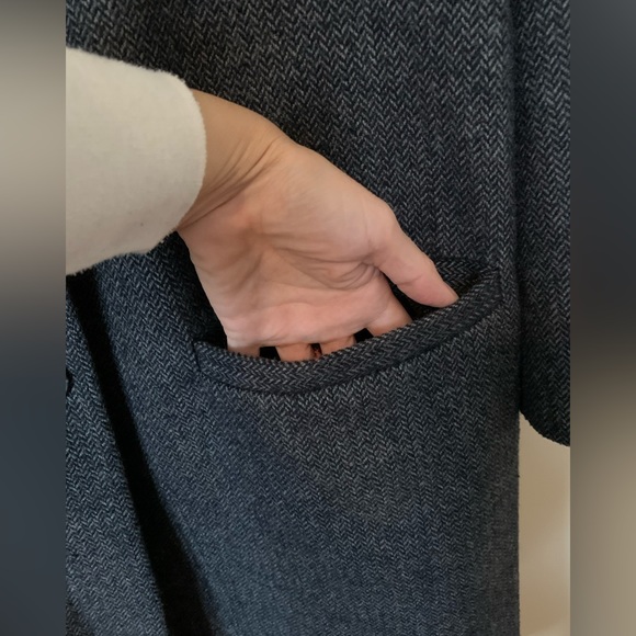 Old Navy, grey, size XL, long Pea coat, synthetic fabric blend, winter, office - Picture 4 of 6